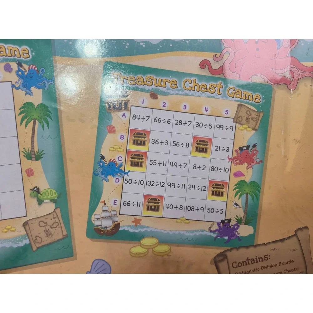 Really Good Stuff Treasure Chest Division Game Math Educational Pirate Theme NEW